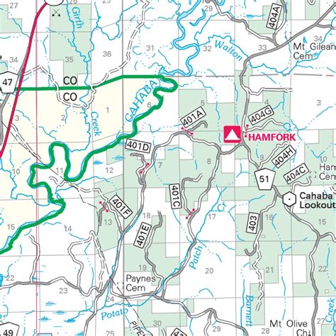 Talladega National Forest Visitor Map - Oakmulgee Ranger District by US ...