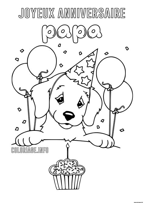 Coloriage Joyeux Anniversaire Papa Jecolorie