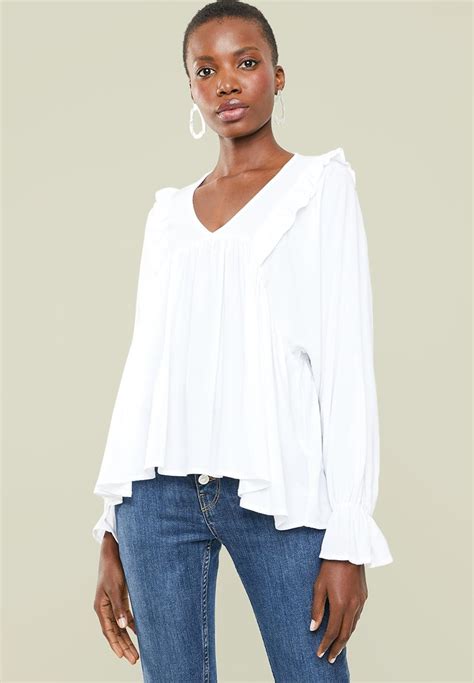 Feminine Blouse White Superbalist Blouses Superbalist