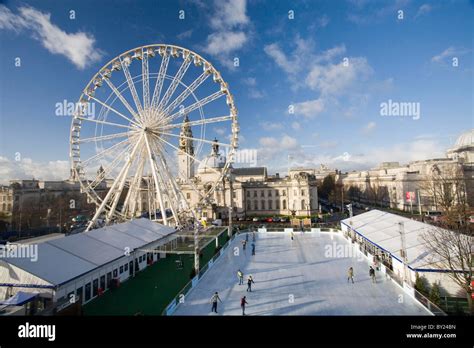 Winter Wonderland Cardiff City Centre Stock Photo Alamy