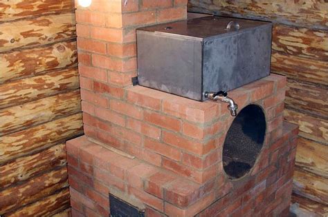 Печь для бани из кирпича с баком своими руками