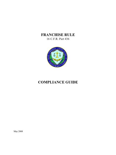 Franchise Rule Compliance Guide Ftc Gov Pdf Franchising