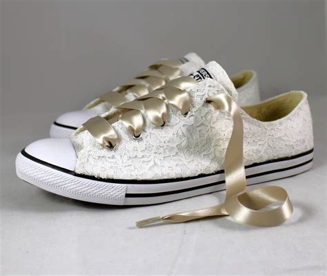 Ivory Lace Wedding Converse -Ivory Lace Bridal Converses --Ivory Lace ...