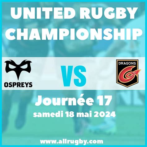 Résultat Ospreys 26 13 Dragons 18052024 United Rugby