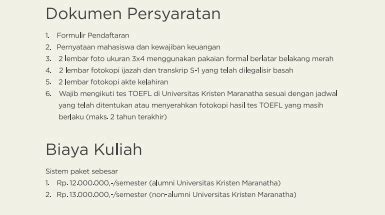 Rincian Biaya Kuliah S2 Magister Ilmu Komputer Universitas Kristen