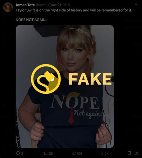 Did Taylor Swift Wear A Nope Not Again Anti Trump T Shirt In 2024