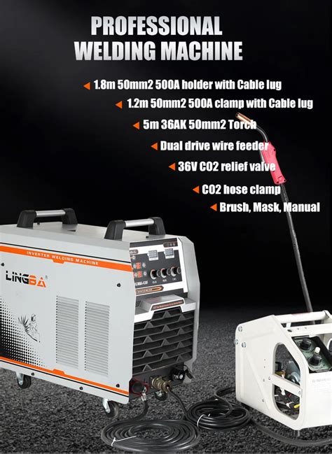 Lingba Industrial Co2 3 Phase 220v 380v 440v Mig Mma 500 630 Mig Welder