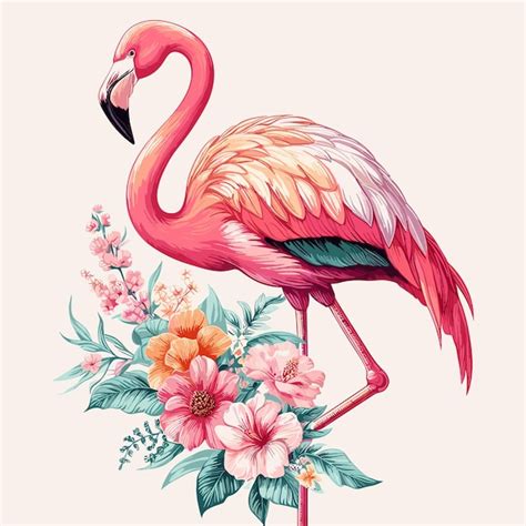 Ilustra O De Cart O Vetorial De Flamingos Vetor Premium