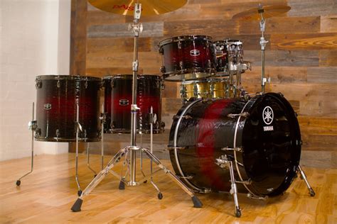 YAMAHA LIVE CUSTOM HYBRID OAK 5 PIECE DRUM KIT, MAGMA SUNBURST – Drumazon