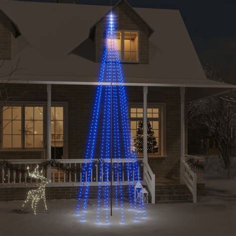 Prolenta Premium Vlaggenmast Kerstboom Led S Blauw Cm Bol