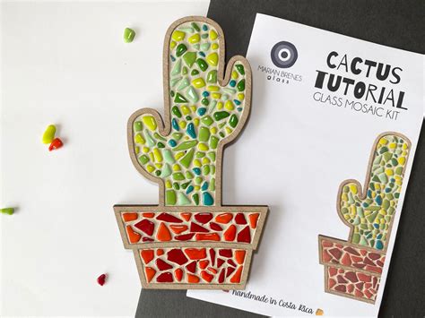 Cactus Glass Mosaic Kit Etsy