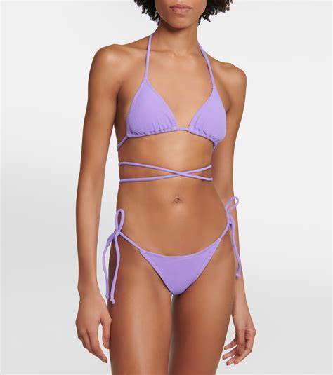 Miami Terry Bikini Bottoms In Purple Reina Olga Mytheresa