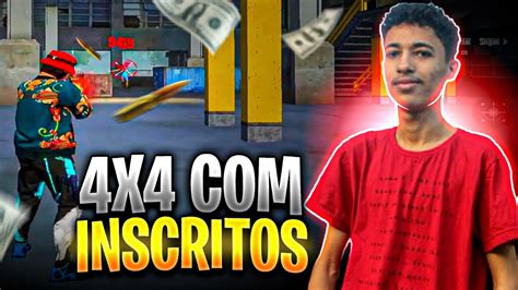 FREE FIRE AO VIVO REVELANDO TALENTOS X1 DOS CRIAS 4X4 E 6X6LIVE ON