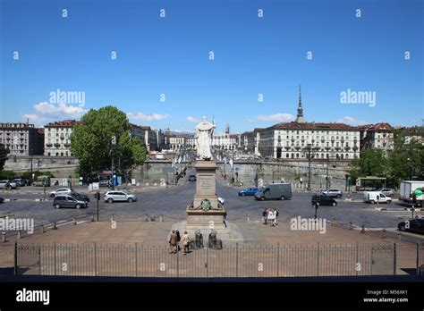 Turin Torino Aerial View Of Piazza Vittorio Veneto And Mole