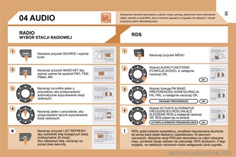 radio Peugeot Partner Tepee 2008 Instrukcja Obsługi in Polish 159 Pages