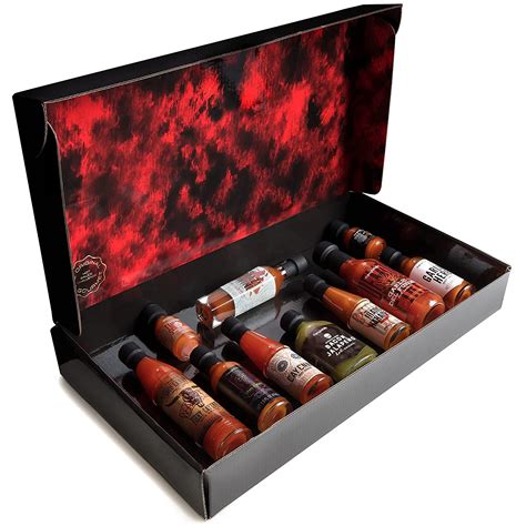 Thoughtfully Gifts Hot Sauce Challenge Gift Set Pack Of 10 Spicy Hot