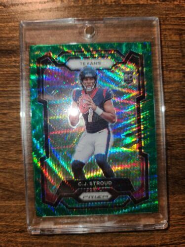 Panini Prizm Rookies Green Wave Prizm C J Stroud Rc Ebay