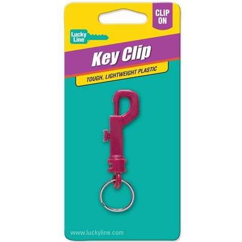 Lucky Line Plastic Snap Clip 1card Assorted Colors