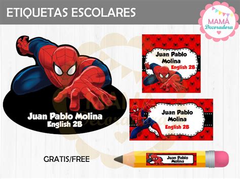 Top 32 Imagen Etiquetas Escolares Spiderman Abzlocal Mx