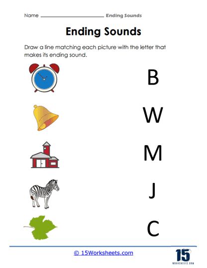 Ending Sounds Worksheets 15 Worksheets Library