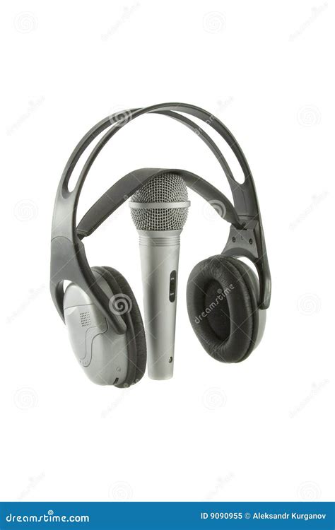 Microphone & DJ Wireless Headphones Stock Image - Image of equipment ...