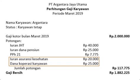 Contoh Perhitungan Gaji Karyawan Excel Contoh Contoh Slip Gaji Riset