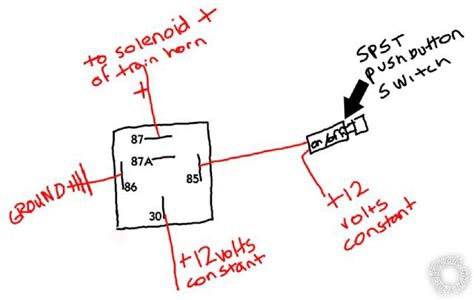 Relay Wiring Diagram Train Horn Circuit Diagram