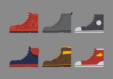 Sneakers, Boots and Shoes Side View 663568 Vector Art at Vecteezy