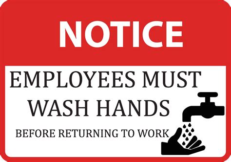 Employee Must Wash Hands Sign Printable