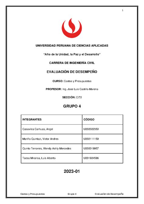 Grupo Informe Dd Trabajo Final Universidad Peruana De Ciencias