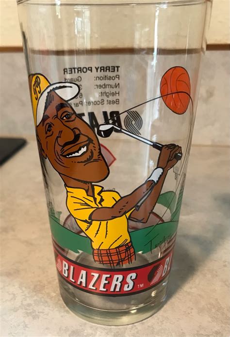 This Is A 92 93 Portland Trailblazer Commentary 6piece Set Of 16oz Glasses Sold By Dairy Queen