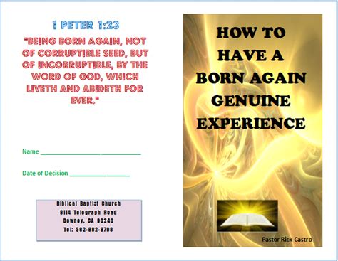 How To Have A Genuine Born Again Experience