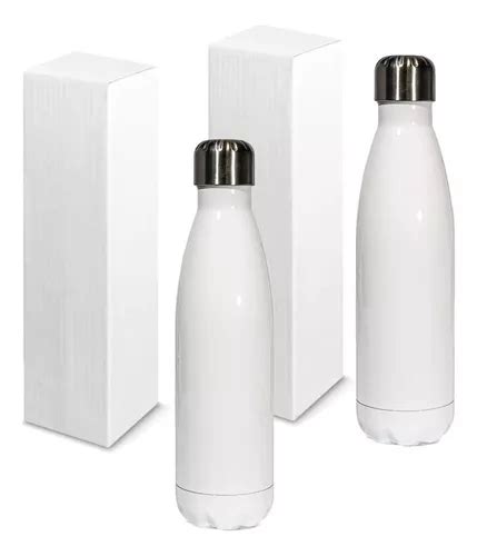 Pack Botellas Termicas Blancas Sublimacion Ml Con Caja Cuotas