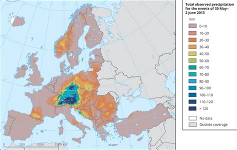 Total observed precipitation for the events of 30 May-2 June 2013
