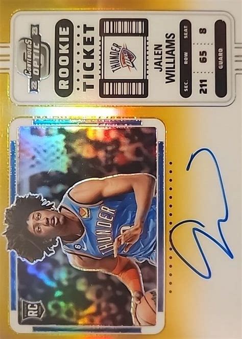 Jalen Williams 2022 Contenders Optic Rookie Ticket Auto Variation