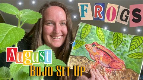 Plan With Me August Bullet Journal Setup Frog Drawing Frog Painting