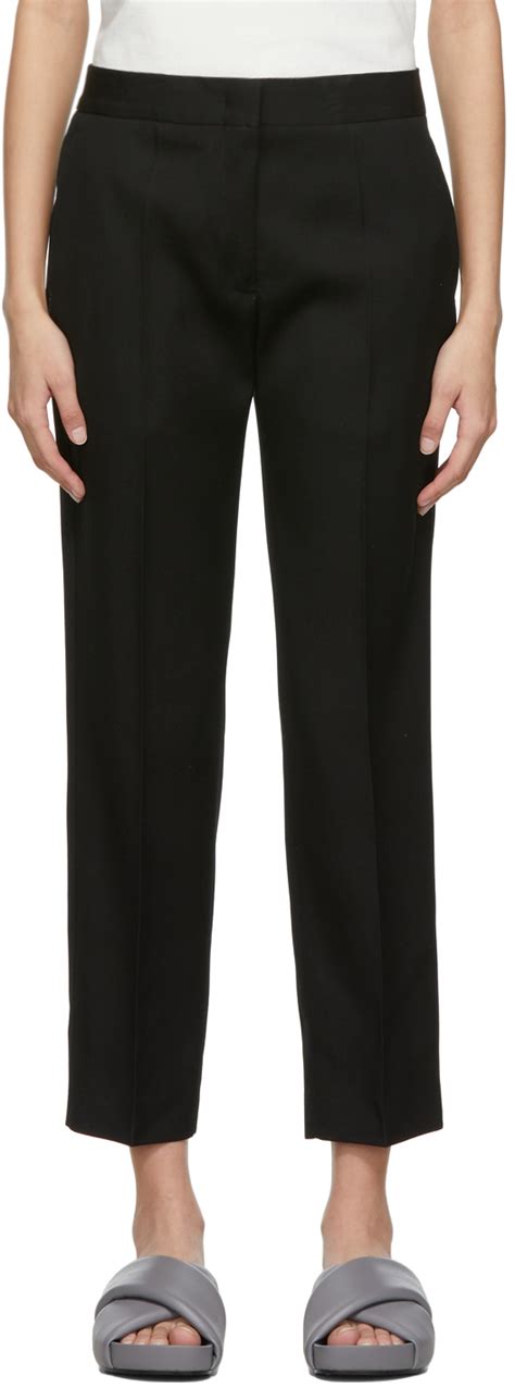 Jil Sander Pantalon Noir En Laine SSENSE France