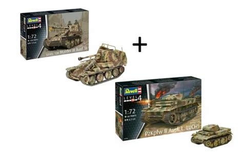 REVELL 03316 GERMAN Sd Kfz 138 Marder III Ausf 03266 PzKpfw II Ausf