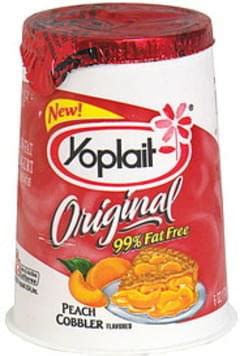 Yoplait Peach Cobbler Lowfat Yogurt - 6 oz, Nutrition Information | Innit