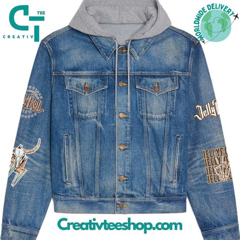 Gun N Rose Rock Band Hooded Denim Jacket Creativteeshop