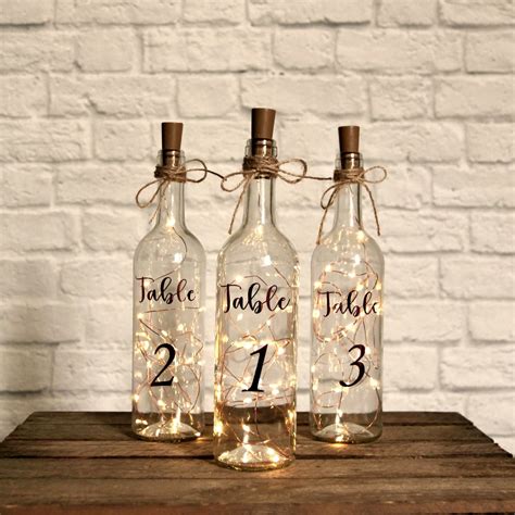 Wine Bottle Centerpieces Lighted Centerpieces Wedding Wine Bottles