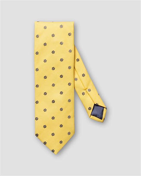 Yellow Cotton-silk Tie - Eton