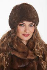 Mahogany Mink Knitted Fur Stretch Hat Madison Avenue Mall Furs