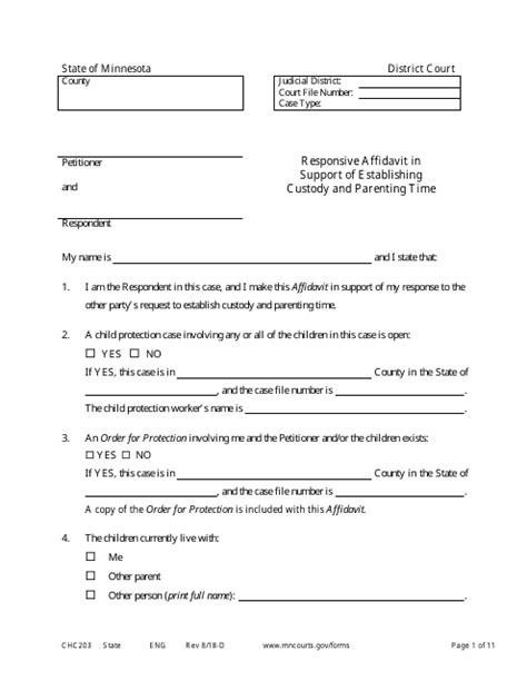 I Affidavit Letter Of Support Template