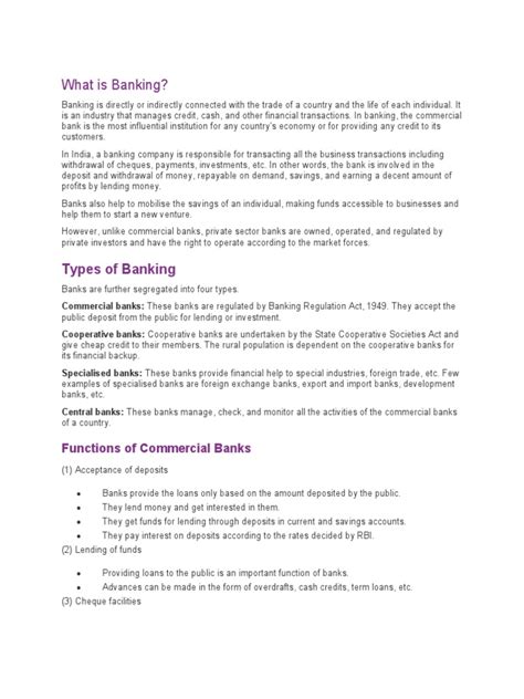 What Is Banking | PDF | Banks | Cheque