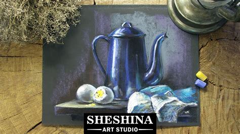 How To Draw A Still Life With A Blue Jug With Soft Pastels Still Life