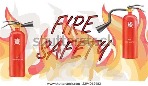 Fire Hazard Fire Safety Banner Gas Stock Vector (Royalty Free ...