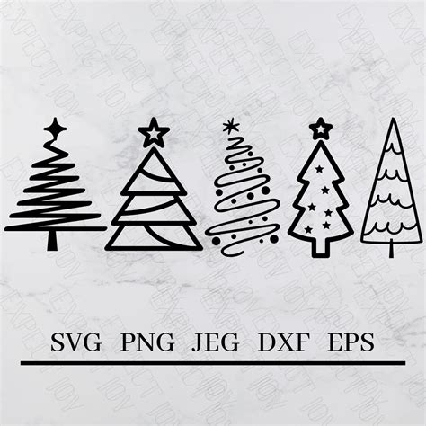 Christmas Tree Svg Bundle Christmas Tree Svg Christmas Svg Pine Tree Svg Winter Svg