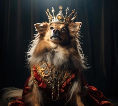 Premium AI Image | A dog in royal attire