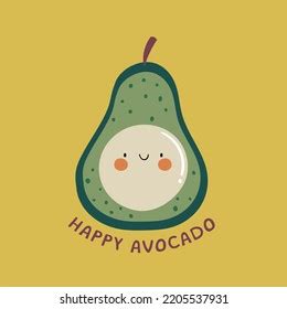 Cute Avocado Cartoon Drawing Vector Kids Stock Vector (Royalty Free ...